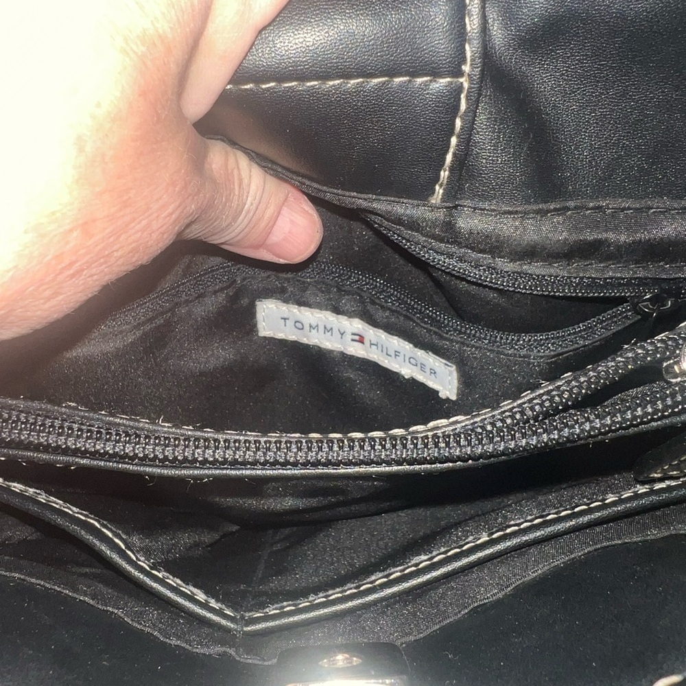 Tommy Hilfiger Vintage Black & White Plaid Shoulder Bag | Classic Y2K - Picture 7 of 12